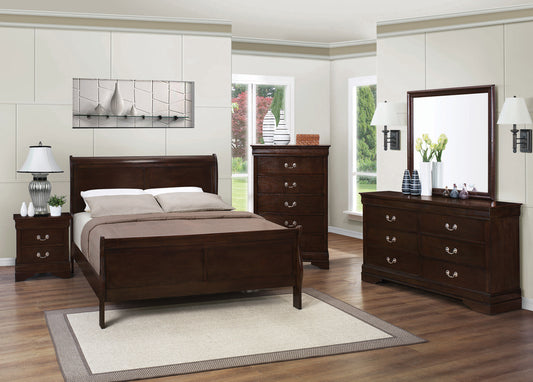 Louis Philippe Panel Bedroom Set with High Headboard CO-202411