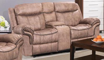 Contemporary Motion Group Sand Color Polished Microfiber NW-U105