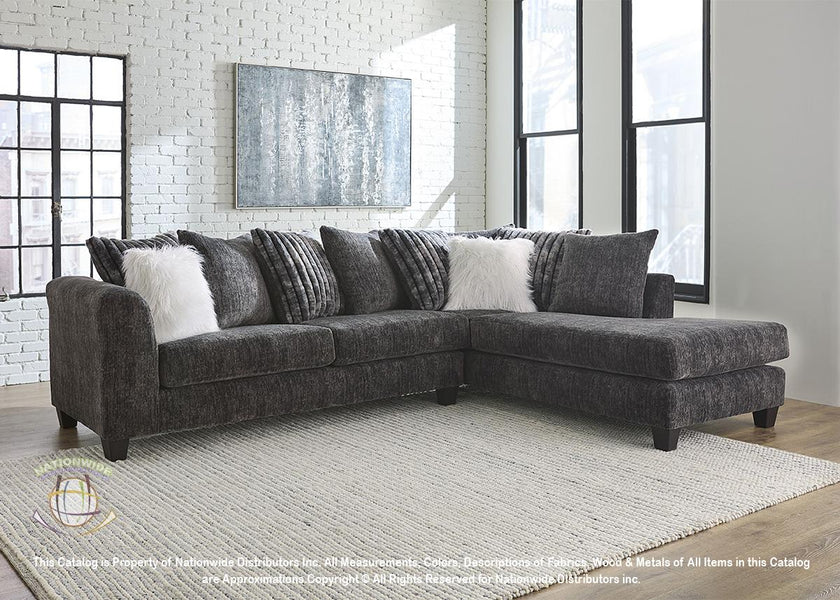 Contemporary Style 2 Piece Chaise Sectional NW-320 Gray