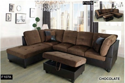 Sectional  Transitional Style  2 piece BE-F107