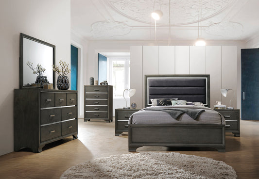 NW-B195 Dresser, Mirror and Queen Size Bed